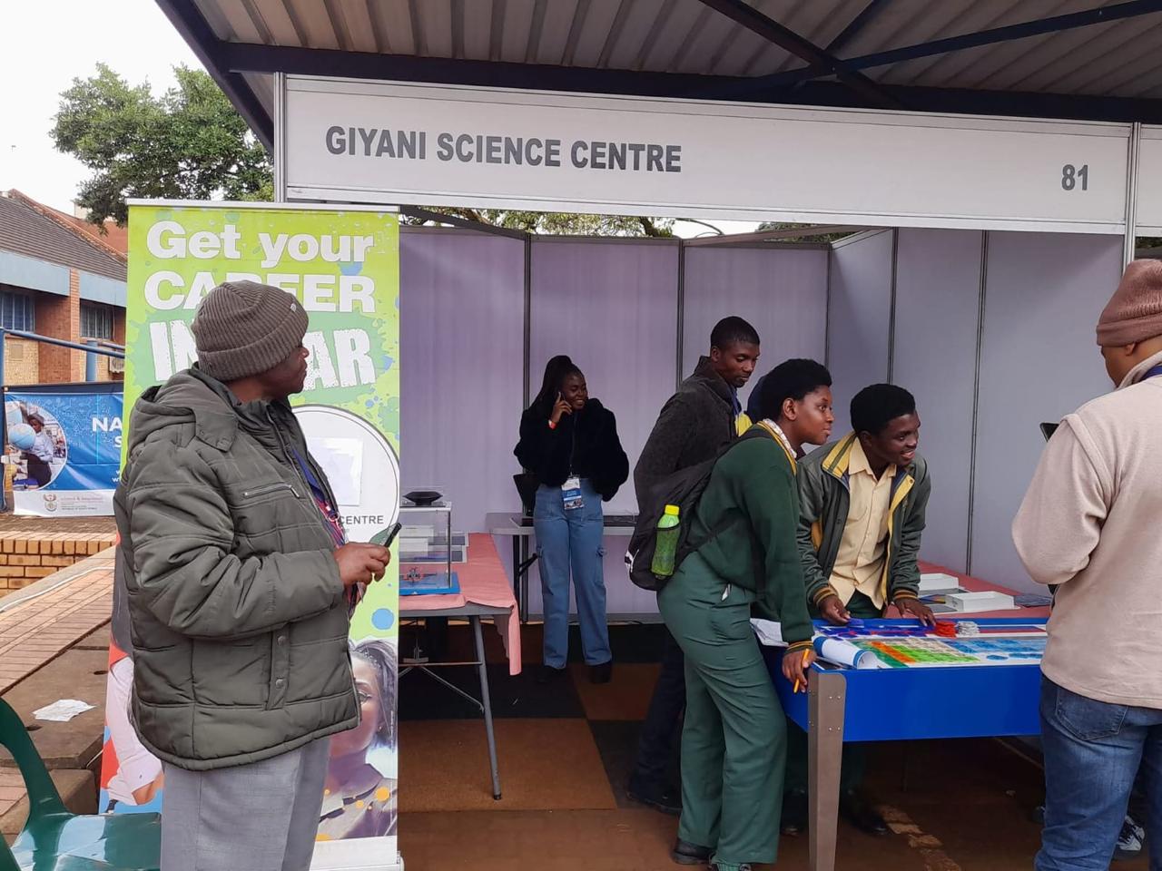 Students conducting experiments